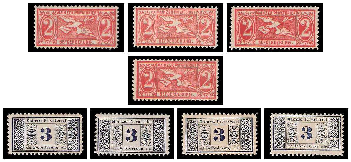 12.1886 Germany Private Mail Mainz Mi C 2/3 collection 01