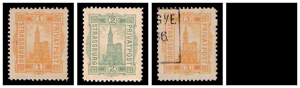 12.1886/2.1887 Germany Private Mail Straßburg Mi A 5/6 & 10/11