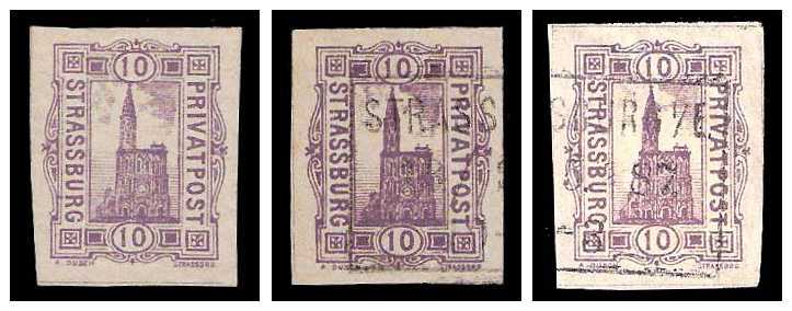 12.1886/2.1887 Germany Private Mail Straßburg Mi A 5/6 & 10/11 collection 02