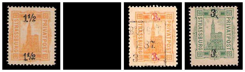 12.1886 Germany Private Mail Straßburg Mi A 7/9
