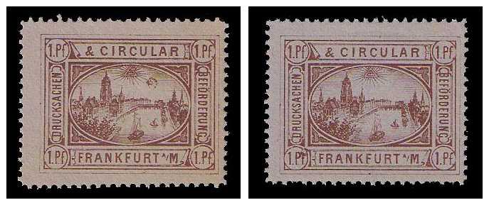 1.1887/1891 Germany Private Mail Frankfurt a.M. Mi B 4/6 collection 01