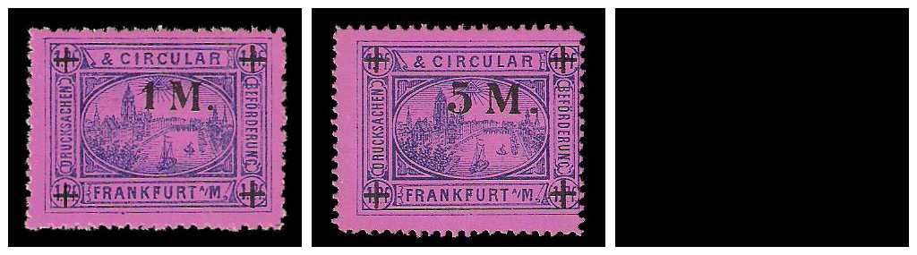 1.1887 Germany Private Mail Frankfurt a.M. Mi B 7/9