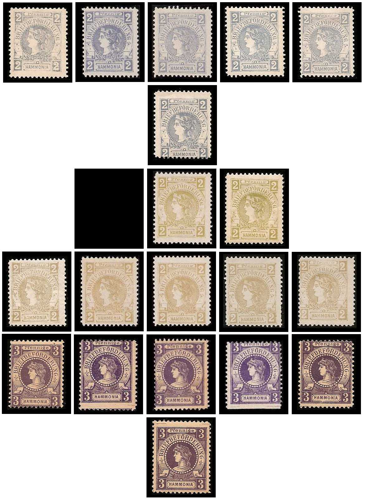 2.1887 Germany Private Mail Hamburg Mi D 5/8 collection 01