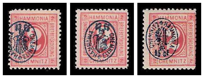3.1887 Germany Private Mail Chemnitz Mi A 10/12 collection 02