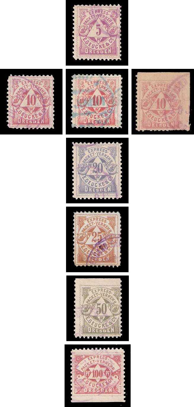3.1887 Germany Private Mail Dresden Mi B 5/10 collection 01