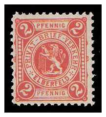 3.1887 Germany Private Mail Wuppertal - Elberfeld Mi B 3
