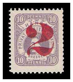 4.1887 Germany Private Mail Dresden Mi C 33