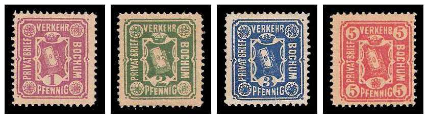 5.1887 Germany Private Mail Bochum Mi A 11/14