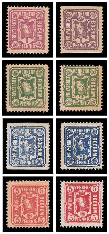 5.1887 Germany Private Mail Bochum Mi A 11/14 collection 01