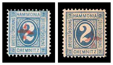5.1887 Germany Private Mail Chemnitz Mi A 19/21 collection 02
