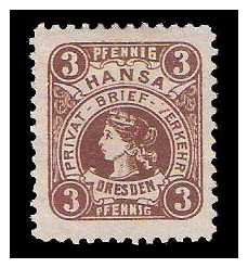 5.1887/1888 Germany Private Mail Dresden Mi C 9/10