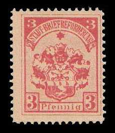 5.1887 Germany Private Mail Hamburg Mi D 9