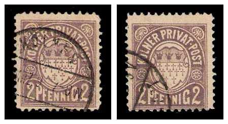 5.1887/1899 Germany Private Mail Köln a.Rh. Mi B 11/12 collection 01