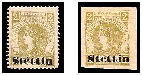 5.1887 Germany Private Mail Stettin Mi A 1
