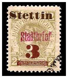5.1887 Germany Private Mail Stettin Mi A 17