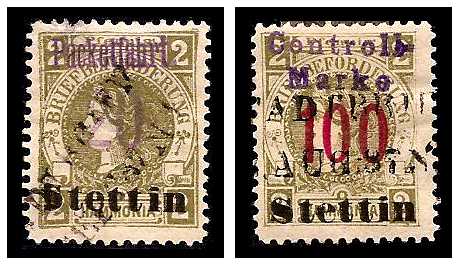 5.1887 Germany Private Mail Stettin Mi A 9/10