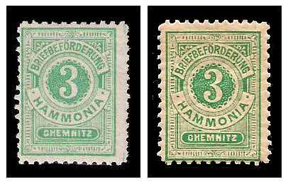 7.1887 Germany Private Mail Chemnitz Mi A 29/31 collection