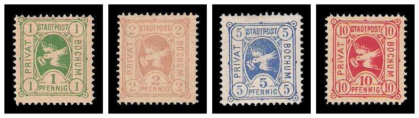 8.1887 Germany Private Mail Bochum A 35/38