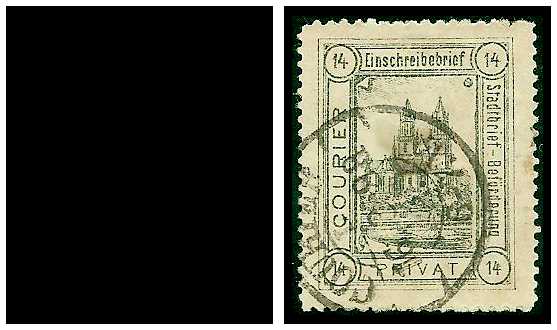 8.1887 Germany Private Mail Magdeburg Mi A 8/9