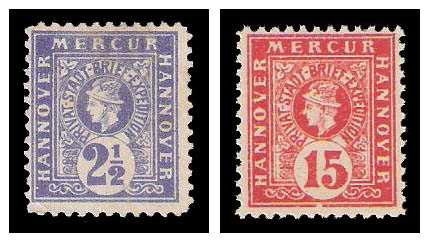 9.1887/1.1888 Germany Private Mail Hannover Mi 7/8