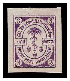 9.1887 Germany Private Mail Wiesbaden Mi 27/28 collection 05