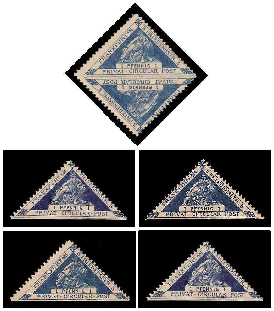 11.1887 Germany Private Mail Frankfurt a.M. Mi B 29/38 collection 01