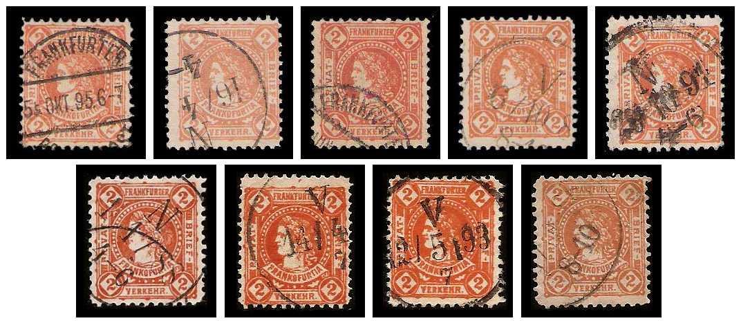 12.1887 Germany Private Mail Frankfurt a.M. Mi A 10 collection 01