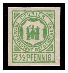 12.1887/1889 Germany Private Mail Magdeburg Mi A 10, 19/20