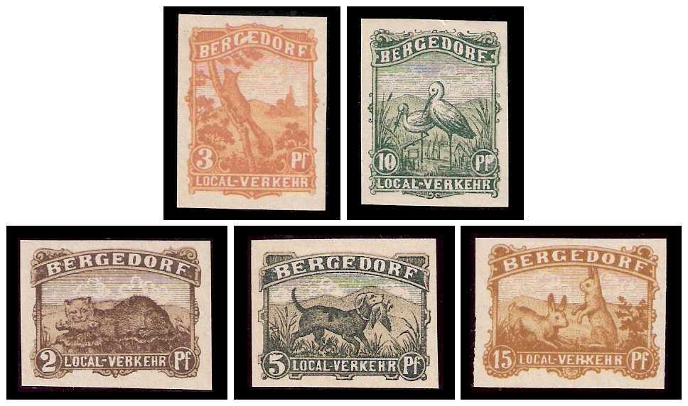 1887 Germany Private Mail Bergedorf Mi 2/6 collection 02