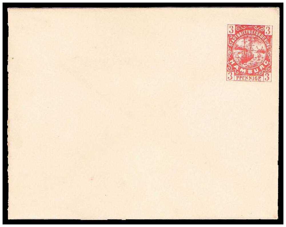 1888 Germany Private Mail Hamburg Mü D U1