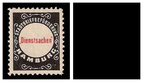 1888 Germany Private Mail Hamburg Mi D 32/33
