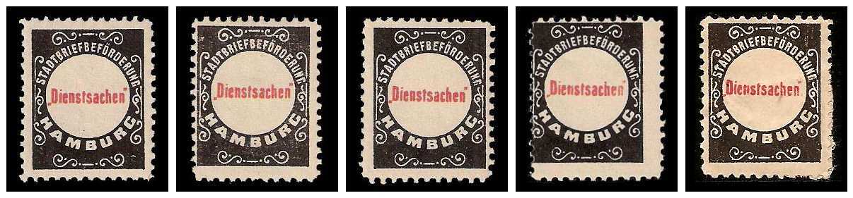 1888 Germany Private Mail Hamburg Mi D 32/33 collection 01