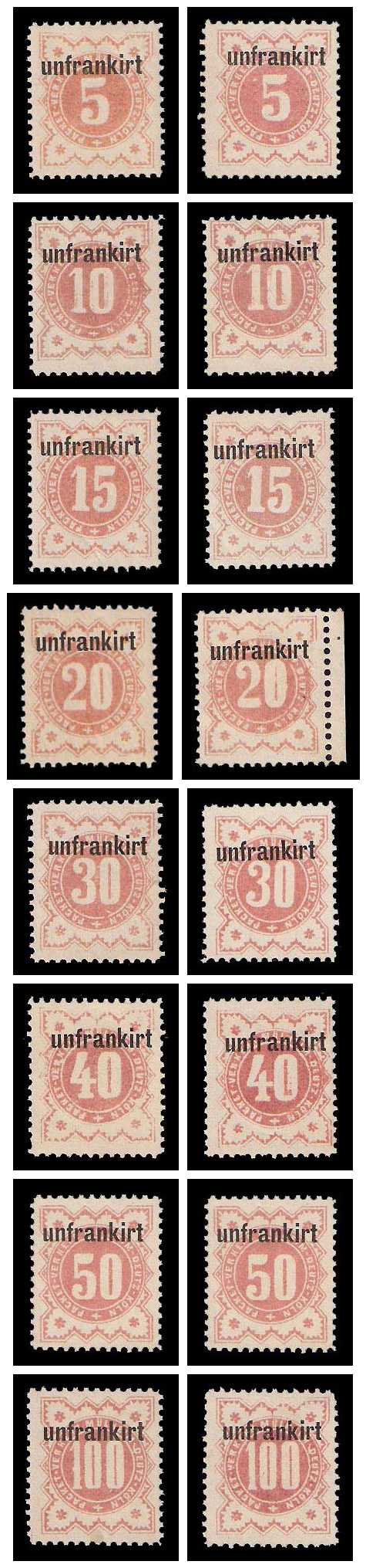 1888 Germany Private Mail Mülheim-Deutz-Köln Mi 9/16 collection 01