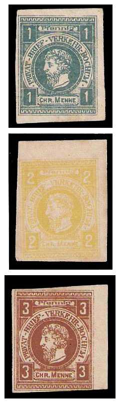 1.1888 Germany Private Mail Bochum Mi A 56/61 collection 02