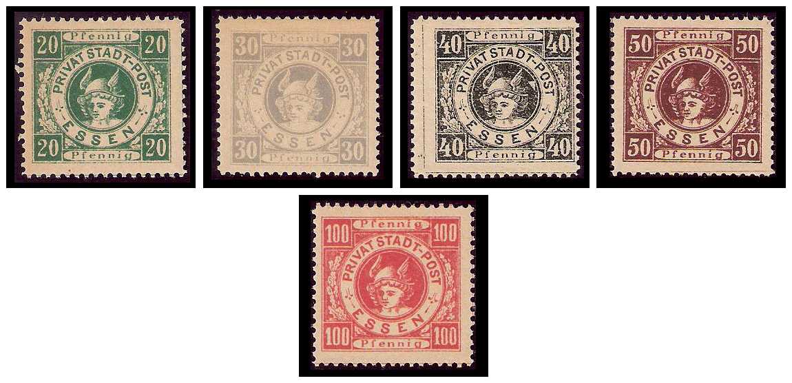 1.1888 Germany Private Mail Essen Mi A 9/13
