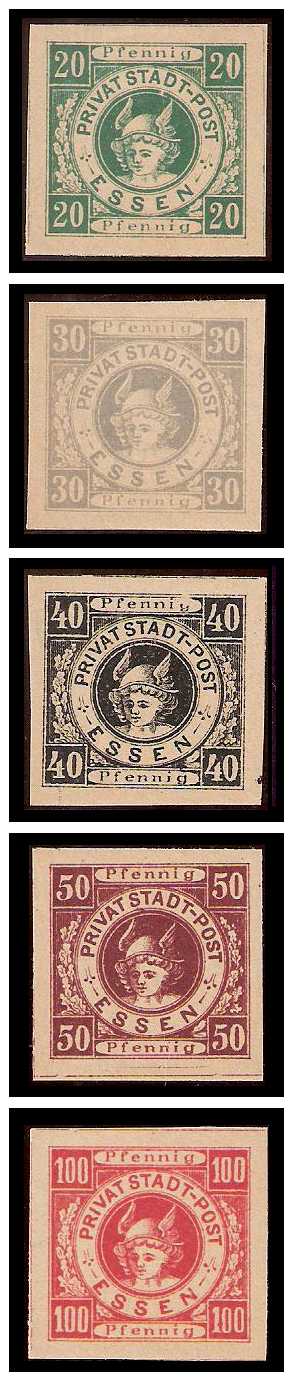 1.1888 Germany Private Mail Essen Mi A 9/13 collection 02