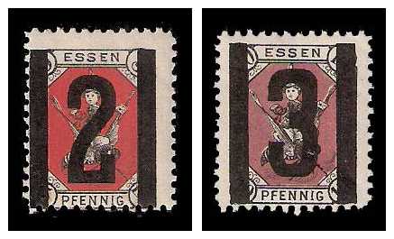2.1888 Germany Private Mail Essen Mi A 7/8