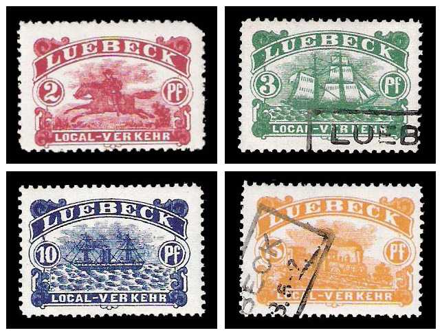 2.1888 Germany Private Mail Lübeck Mi A 1/4