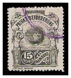 3.1888 Germany Private Mail Hamburg Mi E 17