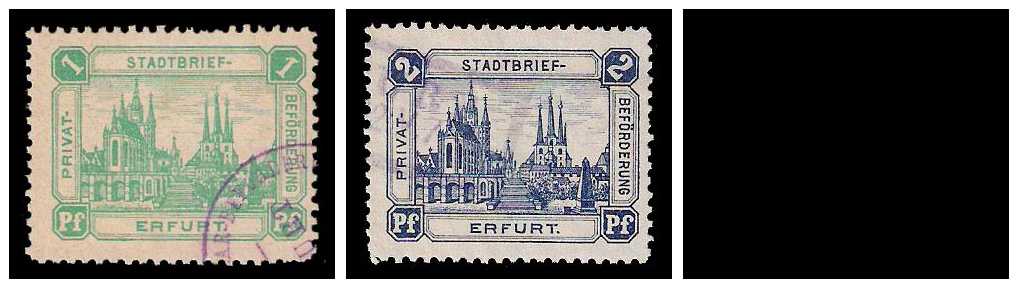 4.1888 Germany Private Mail Erfurt Mi A 13/15