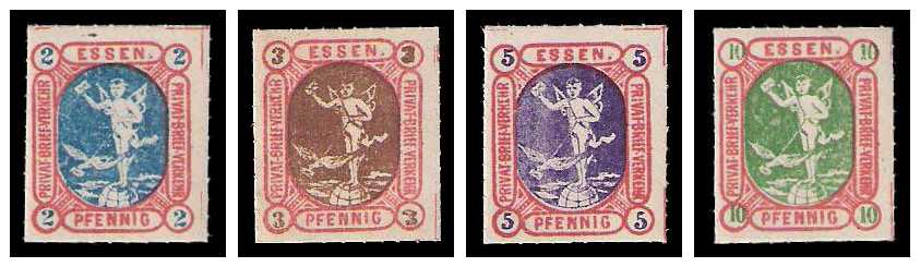 4.1888 Germany Private Mail Essen Mi A 25/28