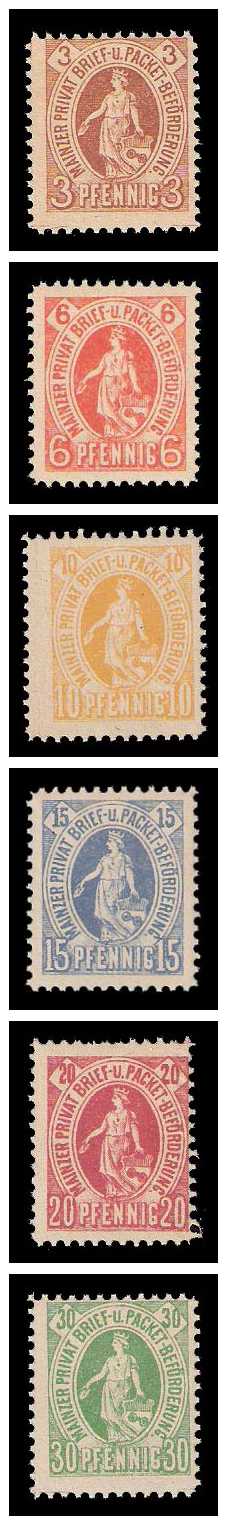 6.1888 Germany Private Mail Mainz Mi C 22/29 collection 01