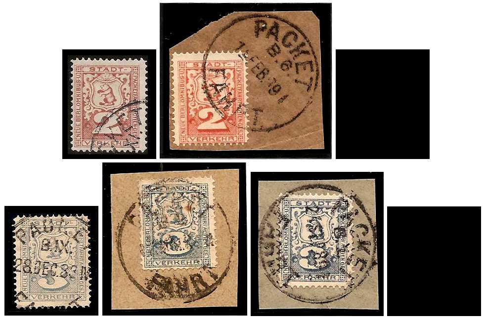 10./12.1888 Germany Private Mail Berlin Mi B 34/39 collection