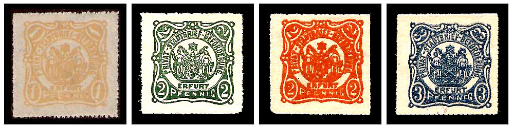 1889/1890 Germany Private Mail Erfurt A 56/59
