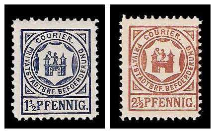 1889/1895 Germany Private Mail Magdeburg Mi A 21/26