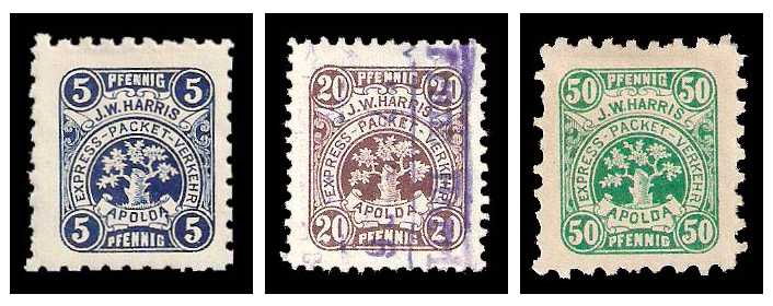 9.1889 Germany Private Mail Apolda Mi A 12/14