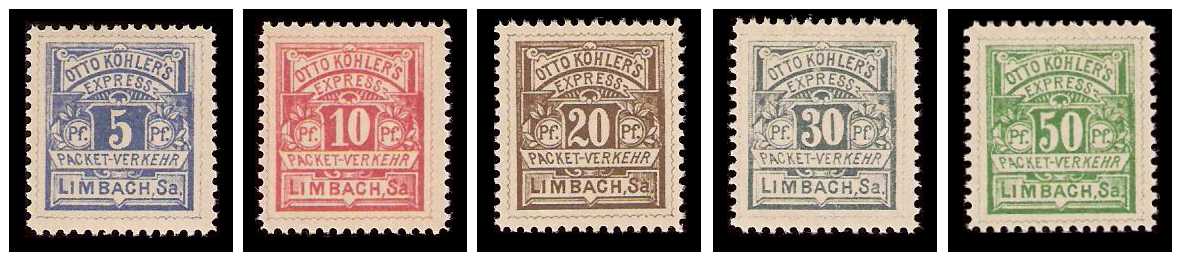 7.1891 Germany Private Mail Limbach Mi B 1/5