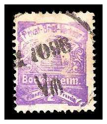 1892 Germany Private Mail Bockenheim Mi 2