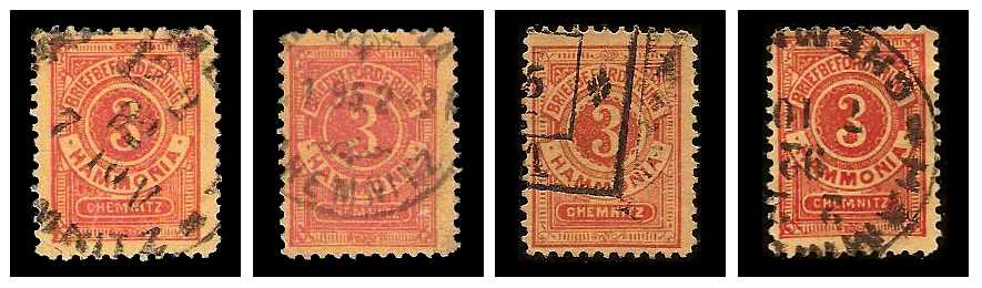 1892 Germany Private Mail Chemnitz Mi A 40/41 collection 01