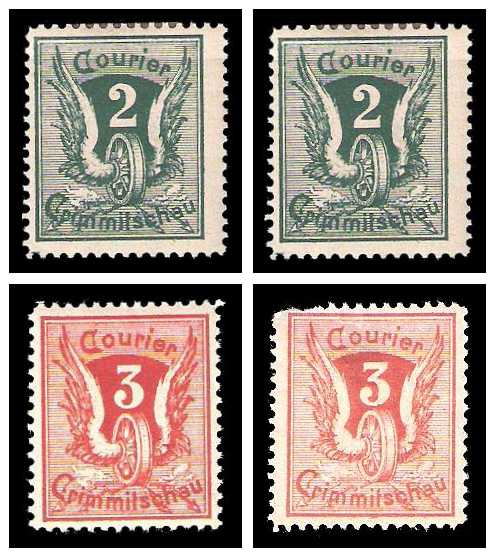1893 Germany Private Mail Crimmitschau Mi 7/8 collection 01